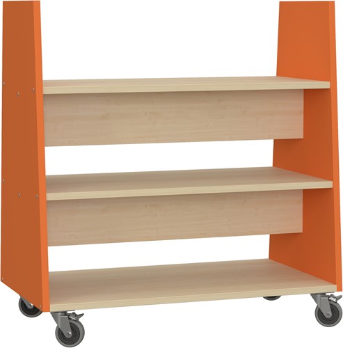 Cantlow verrijdbare boekenkast - ahorn-oranje