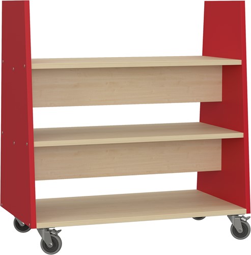 Cantlow verrijdbare boekenkast - ahorn-rood
