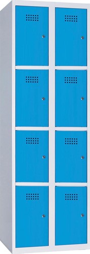 Locker dubbel hoog, 8x kleine deur