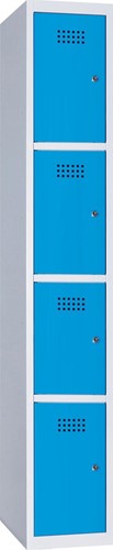 Locker enkel hoog, 4x kleine deur