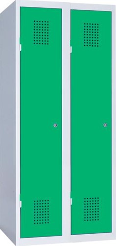 Locker dubbel middel, 2x deur hoog