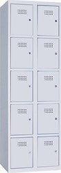 Locker dubbel hoog, 10x kleine deur