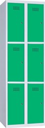 Locker dubbel hoog, 6x kleine deur