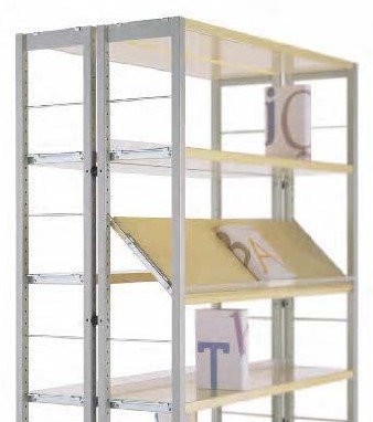 Prague dubbelz aanbouw (R.3) - 10x legbord hout - H1800xB900xD525 mm - decor 2