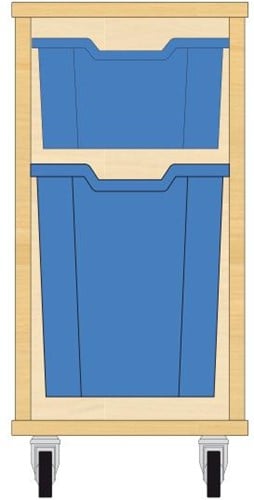 Storix Materiaalkast 52 wit, B370xH684xD465 - laden blauw