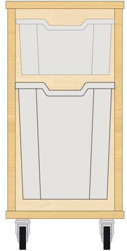 Storix Materiaalkast 52 wit. B370xH684xD465 - laden transparant