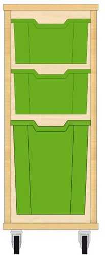 Storix Materiaalkast 52 wit, B370xH856xD465 - laden groen