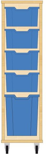 Storix Materiaalkast 52 wit, B370xH1200xD465 - laden blauw