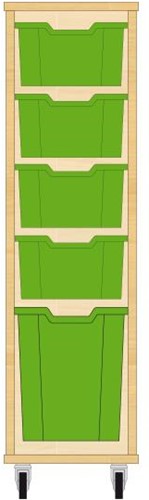 Storix Materiaalkast 52 wit, B370xH1200xD465 - laden groen