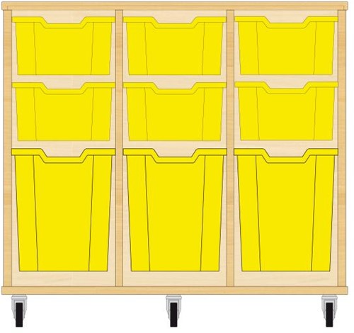 Storix Materiaalkast 52 wit, B1050xH856xD465 - laden geel
