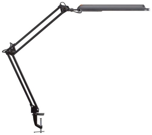 LED-tafellamp Atla met klemmende voet, zwart