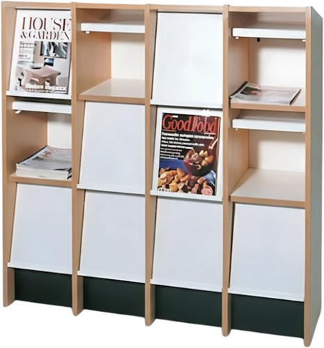 Tijdschriften unit met 12 vakken