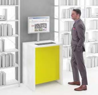 OPAC desk, met afsluitbare deur