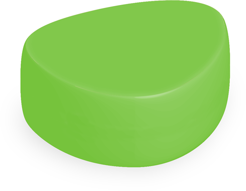 Plectrum poef groot Ø600 x H400 mm - avocadogroen