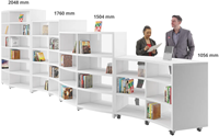 Libracurve Duo boogkast verrijdbaar of met voetjes-2