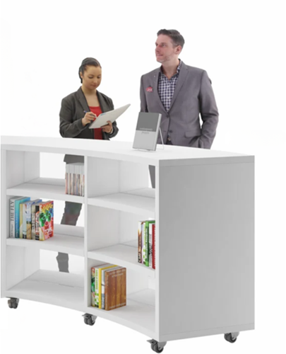 Libracurve Duo boogkast verrijdbaar of met voetjes
