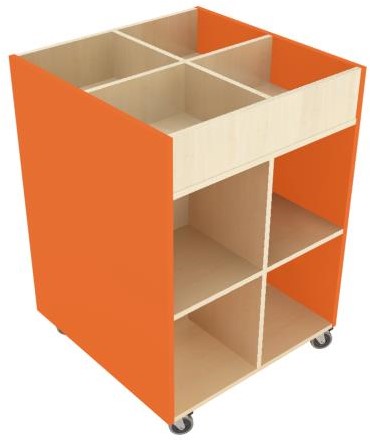 Prentenboekenbak - Ahorn-Oranje