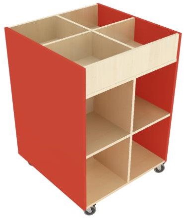 Prentenboekenbak - Ahorn-Rood