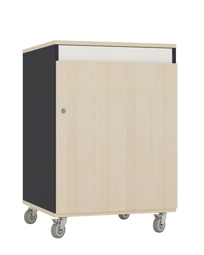 Inleverbox MFC - B600 x D600 x H900 mm - ahorn-antracietgrijs