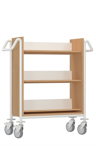 Boekenwagen Mira - beuken-wit