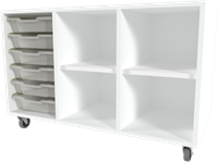 Storix Combikast C1 wit. B1050xH684xD465 - laden transparant