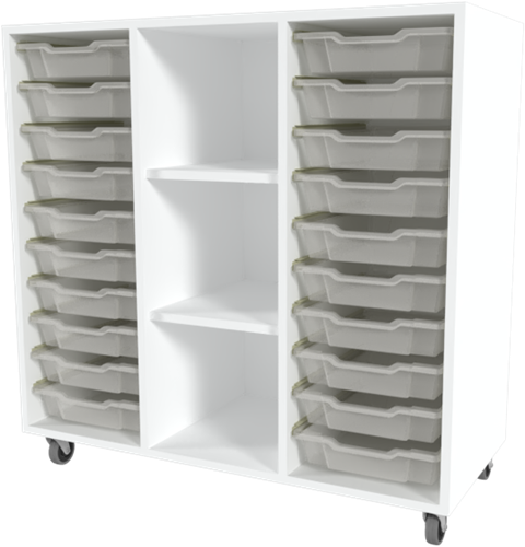 Storix Combikast C6 wit. B1050xH1028xD465 - laden transparant