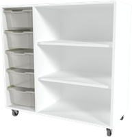 Storix Combikast D2 wit. B1050xH1028xD465 - laden transparant