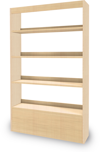 Foxis wandboekenkast - B900 x D300 x H1660 mm - beuken