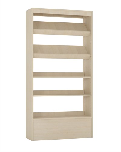 Foxis wandboekenkast hoog - B900 x D300 x H1800 mm - ahorn