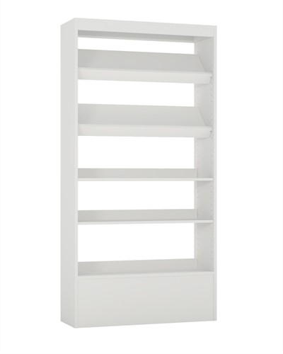 Foxis wandboekenkast hoog - B900 x D300 x H1800 mm - wit