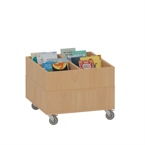 Foxis prentenboekenbak - B600 x D600 x H464 mm - beuken
