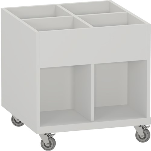 Foxis KDV prentenboekenbak hoog - B600 x D600 x H616 mm - wit