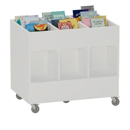 Foxis prentenboekenbak - 6 vakken - B900 x D600 x H780 mm - wit