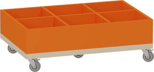 Foxis KDV prentenboekenbak laag 6-vaks