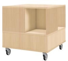 Foxis 22 kubuskast 1 niveau - B605 x D605 x H640 mm - beuken
