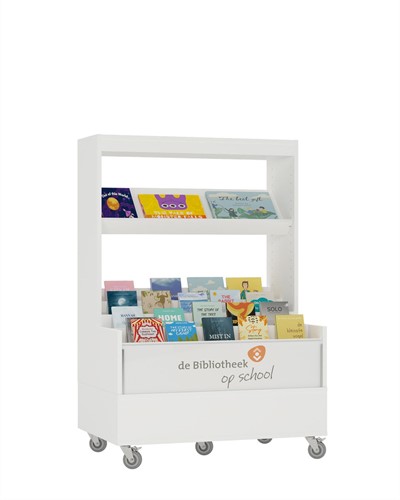 Foxis browser boekenkast enkelzijdig - B900 x D600 x H1340 mm - wit
