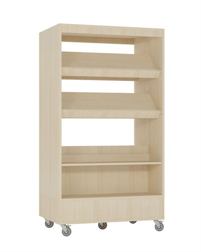Foxis boekenkast dubbelzijdig - B900 x D600 x H1660 mm - ahorn