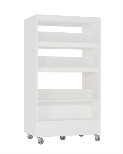 Foxis boekenkast dubbelzijdig - B900 x D600 x H1660 mm - wit