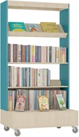 Foxis enkelzijdige boekenkast verrijdbaar-2
