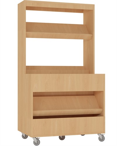 Foxis makkelijk lezen plein - B900 x D600 x H1660 mm - beuken