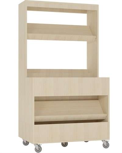 Foxis makkelijk lezen plein - B900 x D600 x H1660 mm - ahorn