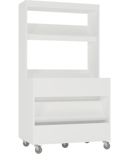 Foxis makkelijk lezen plein - B900 x D600 x H1660 mm - wit