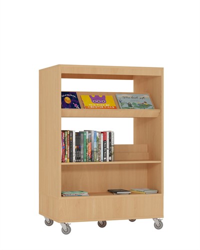 Foxis boekenkast dubbelzijdig - B900 x D600 x H1340 mm - beuken