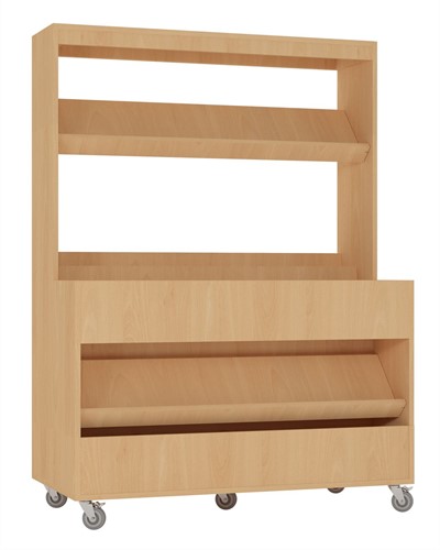 Foxis makkelijk lezen plein XL - B1200 x D600 x H1660 mm - beuken