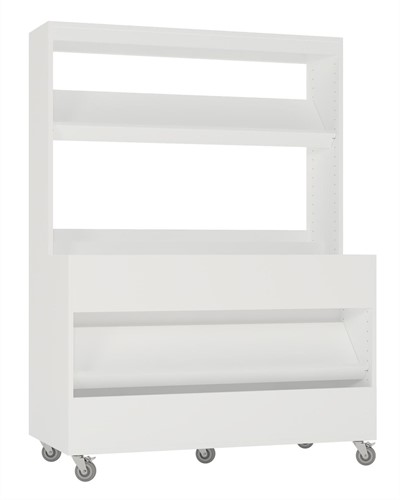 Foxis makkelijk lezen plein XL - B1200 x D600 x H1660 mm - wit