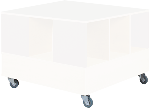 Foxis 33 kubuskast 1 niveau - B900 x D900 x H640 mm - wit