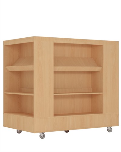 Foxis Island boekenkast 4-zijdig XL - B900 x D1500 x H1340 mm - beuken