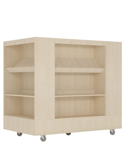 Foxis Island boekenkast 4-zijdig XL - B900 x D1500 x H1340 mm - ahorn
