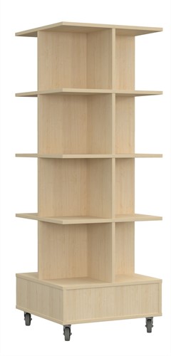 Foxis open 22 basis + 4 niveaus open - B605 x D605 x H1660 mm - beuken