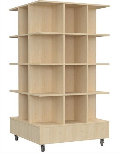 Foxis open 33 basis + 4 niveaus open B895 x D895 x H1660 mm - ahorn